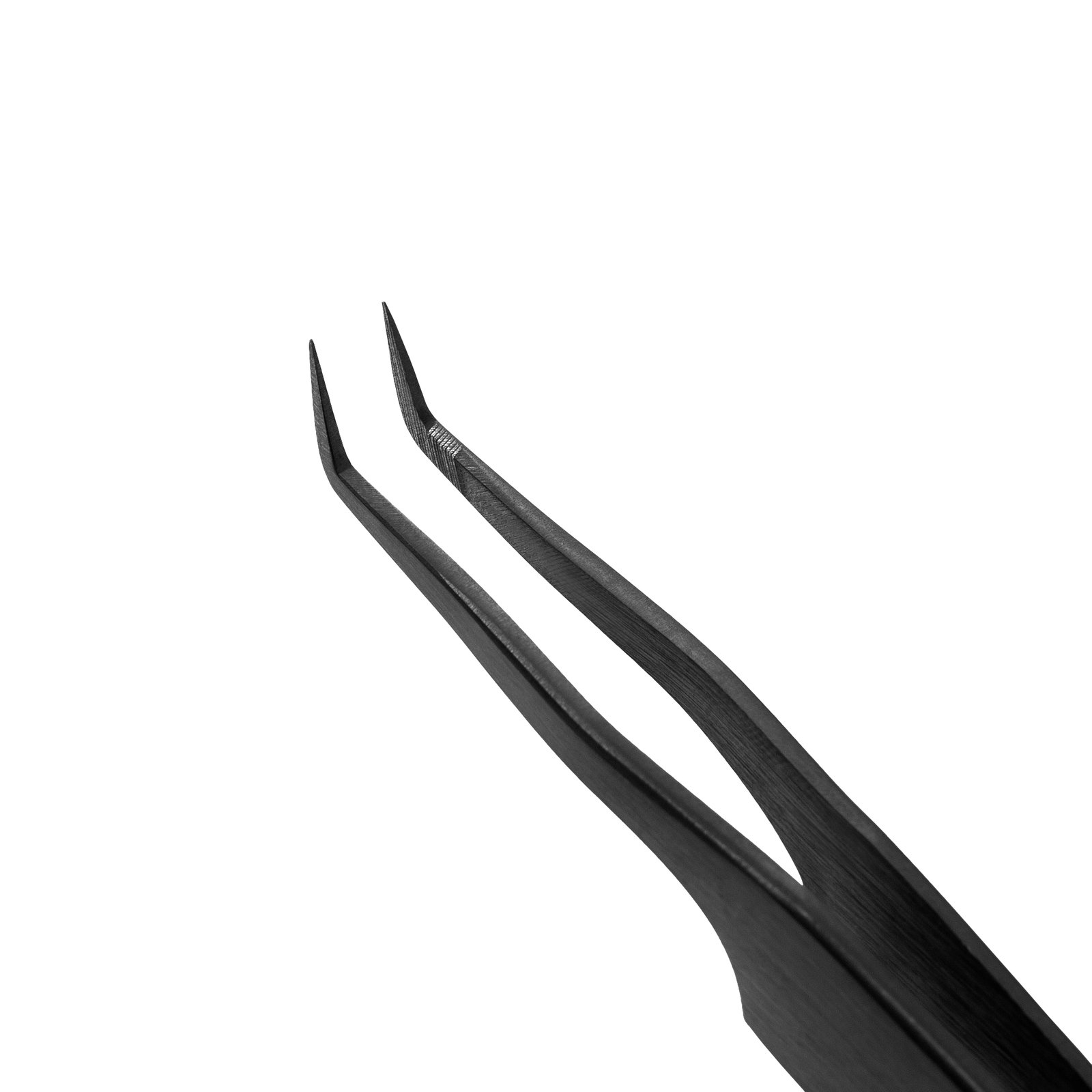 Pincetas juodas 45° 7 mm (Grace Black)